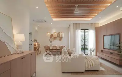 Luxurious modern living room with elegant decor and open layout