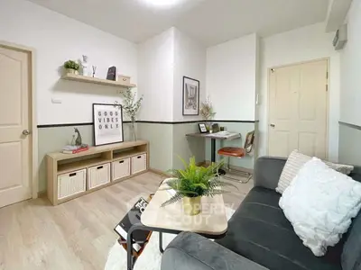 Chic living room with stylish decor and cozy seating area