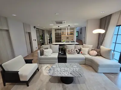Spacious modern living room with elegant decor and open layout