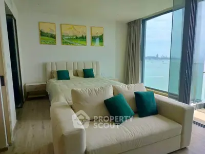 Luxurious bedroom with stunning ocean view and elegant decor