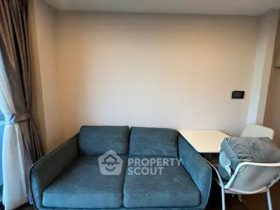 Cozy living room with modern sofa and stylish decor