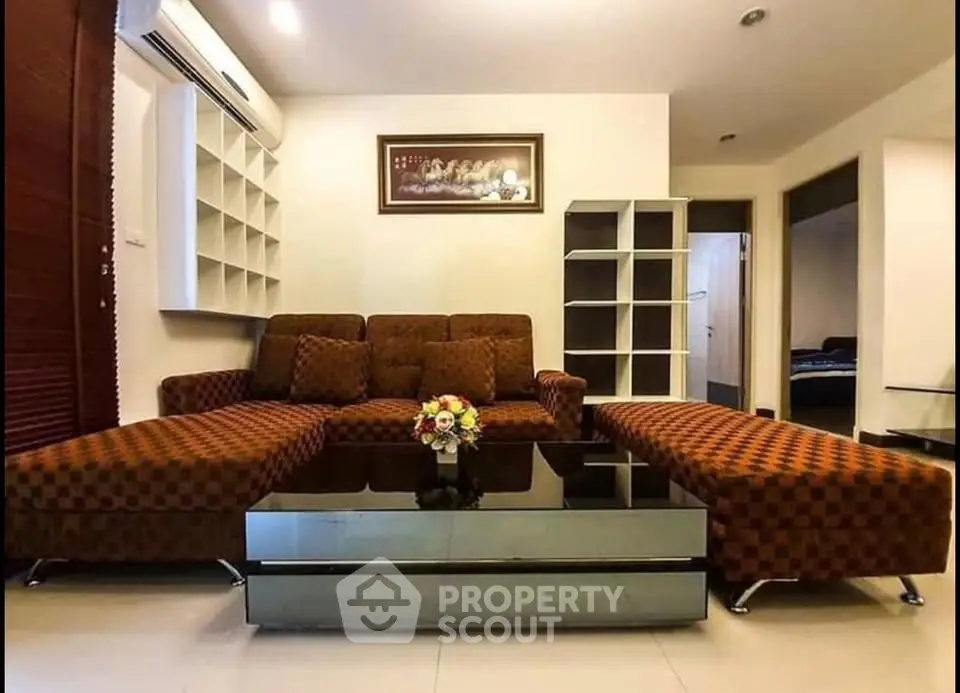 Stylish living room with modern furniture and elegant decor