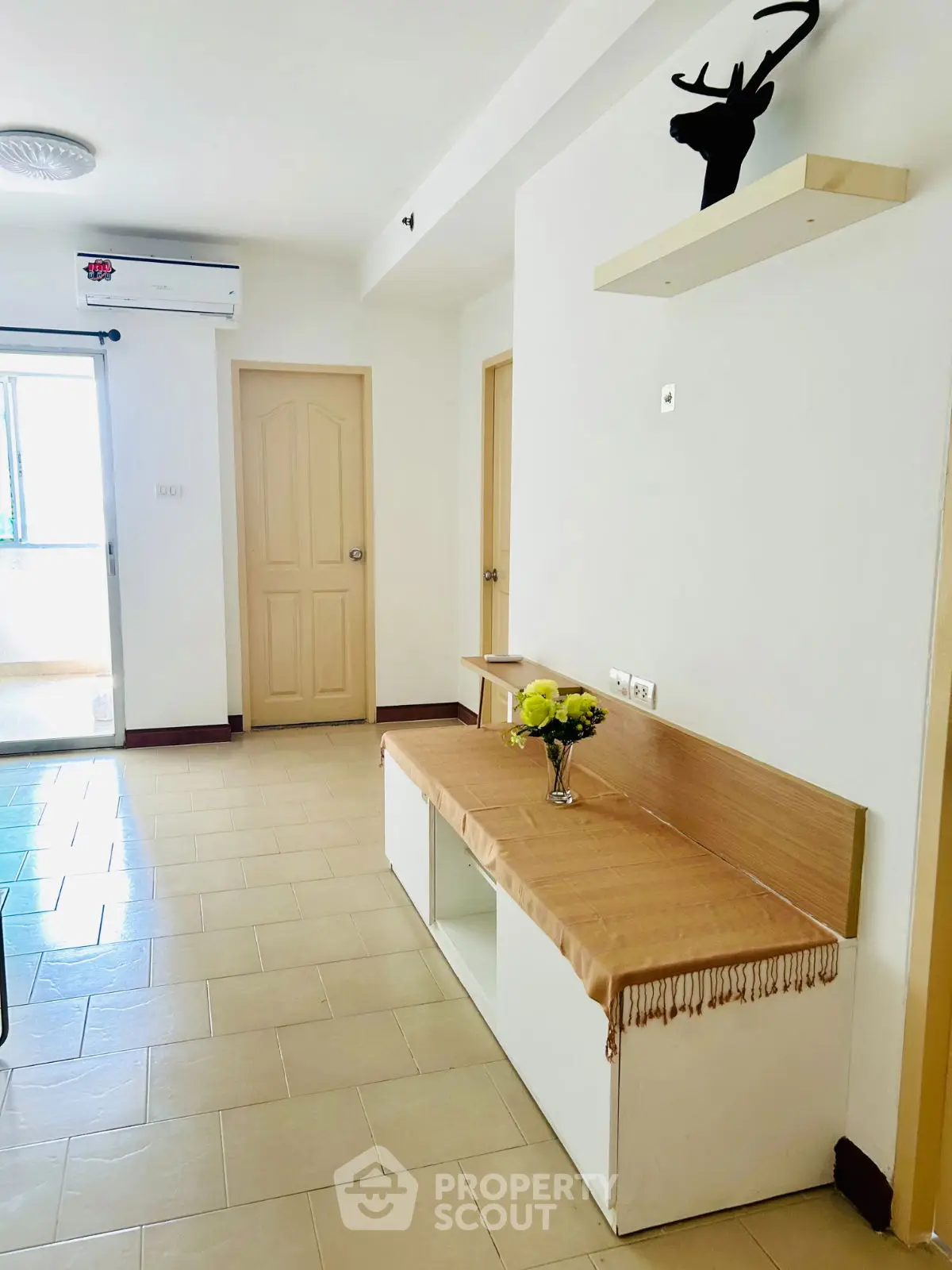 Bright living room with modern decor and natural light