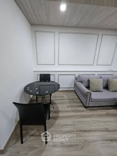 Stylish modern living room with elegant furniture and chic decor
