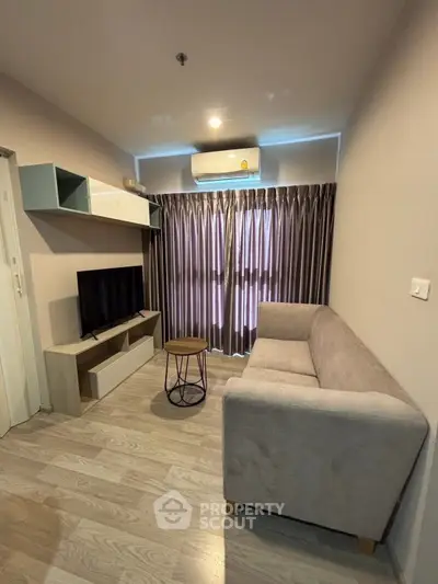 Cozy living room with modern furniture and natural light