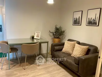 Cozy living room with modern decor and stylish furniture