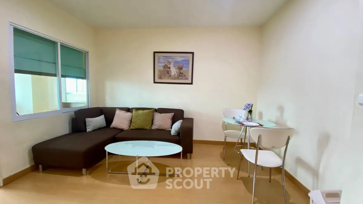 Cozy living room with modern furniture and natural light