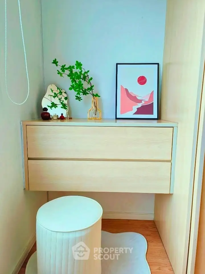 Chic minimalist study nook with modern decor and natural light