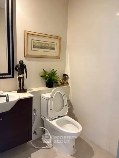 Elegant bathroom with modern fixtures and tasteful decor