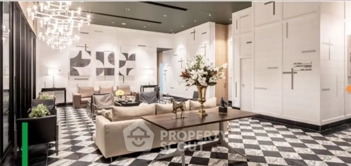Luxurious modern living room with elegant decor and stylish furniture