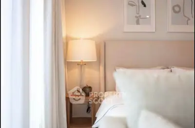 Cozy bedroom with elegant decor and soft lighting