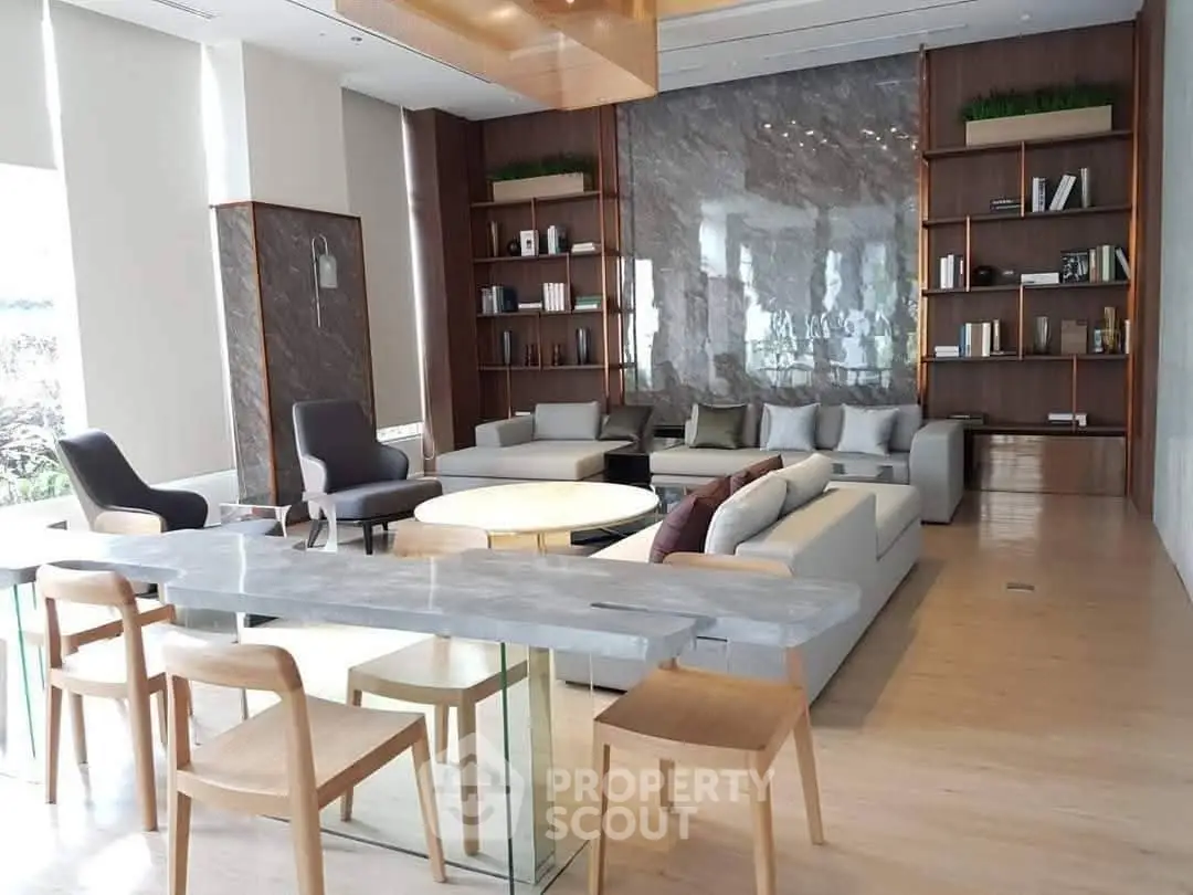 Luxurious modern living room with elegant furniture and stylish decor