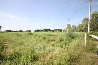 Expansive green land plot with clear blue sky, ideal for development opportunities.