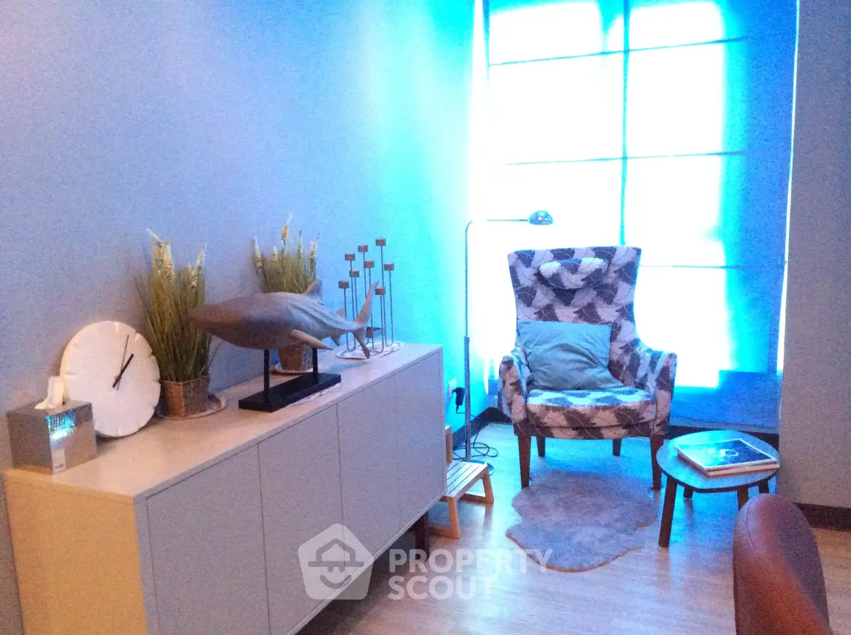 Cozy reading nook with stylish armchair and modern decor