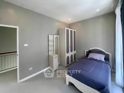 Cozy bedroom with modern furniture and natural light