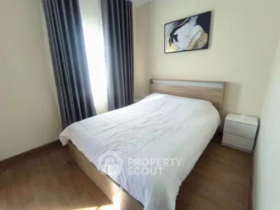 Cozy bedroom with modern decor and natural light