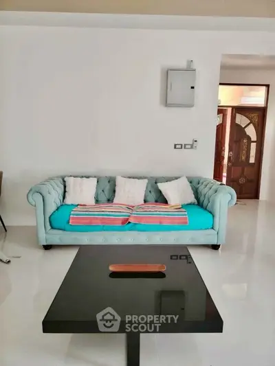 Stylish living room with elegant sofa and modern decor