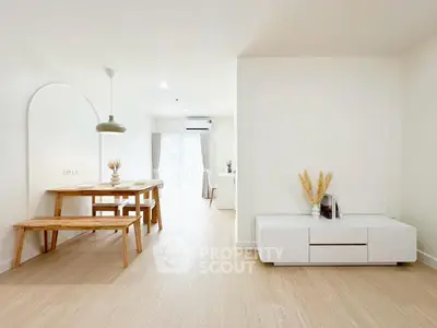 Bright and airy living space with modern decor and natural light