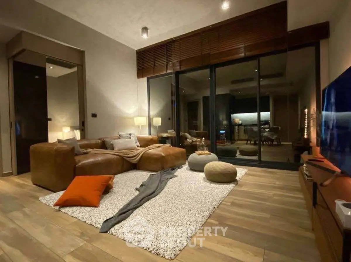 Luxurious modern living room with cozy seating and stylish decor
