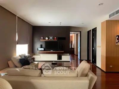 Spacious modern living room with elegant decor and natural light