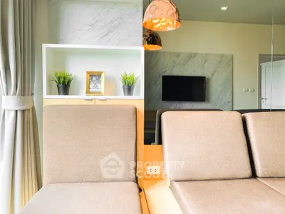 Modern living room with stylish decor and natural light