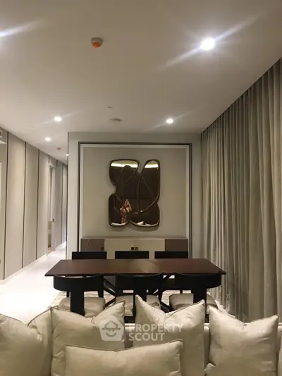 Elegant living room with modern decor and stylish furniture