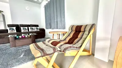 Cozy living room with stylish furniture and modern decor