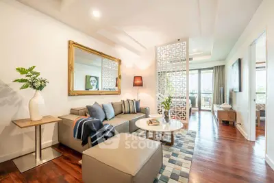Stylish modern living room with elegant decor and open layout