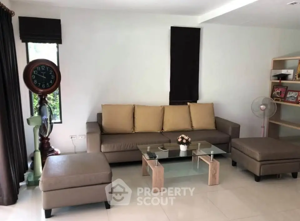 Modern living room with stylish furniture and elegant decor