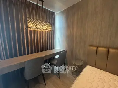 Modern bedroom with stylish lighting and elegant decor
