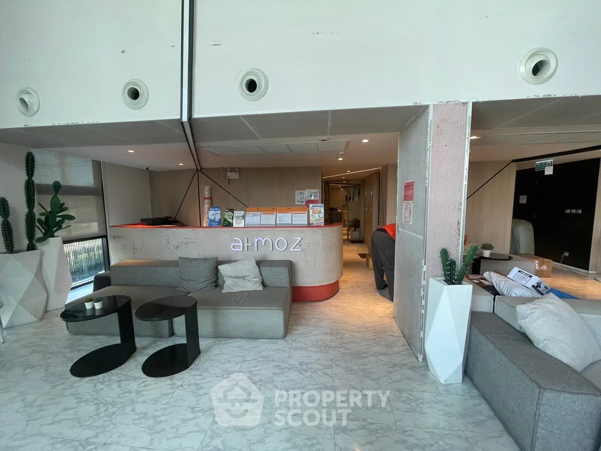 Modern lobby with stylish seating and contemporary design elements