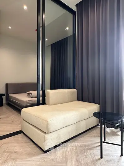 Modern apartment interior with stylish furniture and cozy ambiance