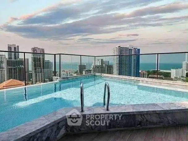 Stunning rooftop pool with panoramic city and ocean views