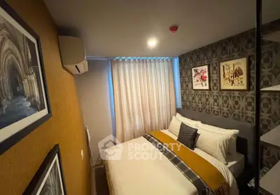 Cozy bedroom with stylish decor and natural light