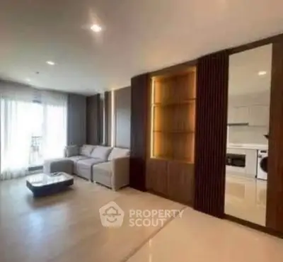 Spacious modern living room with elegant design and natural light