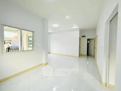 Spacious and bright interior with modern finishes and large windows