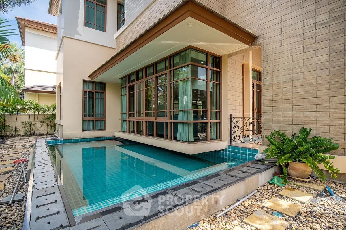 Luxurious modern home with private pool and elegant architectural design