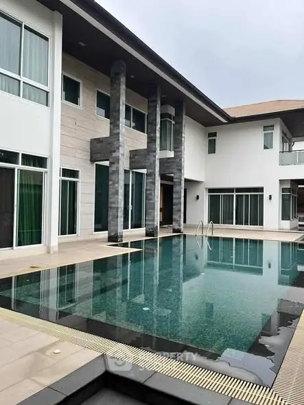 Luxurious modern home with stunning pool and elegant architecture