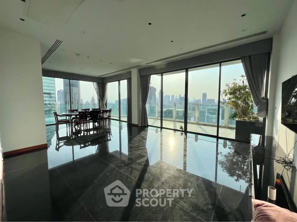 Luxurious corner unit with stunning city view and spacious living area, perfect for modern urban living.