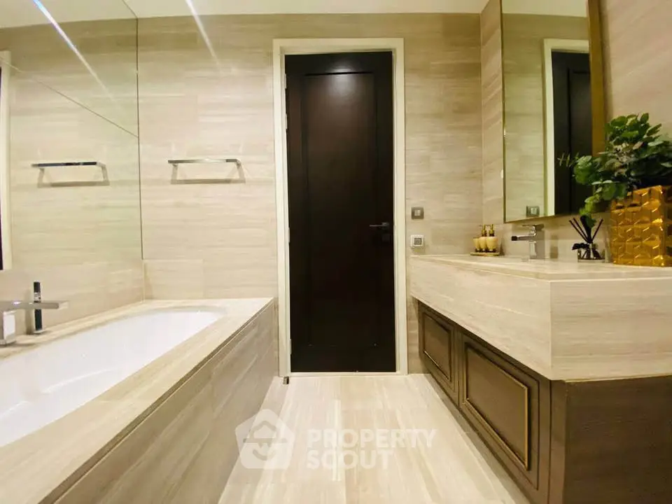 Luxurious bathroom with elegant fixtures and modern design
