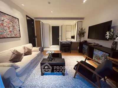 Modern living room with stylish decor and comfortable seating