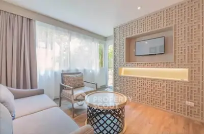 Modern living room with stylish decor and natural light