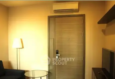 Cozy living room with modern furniture and air conditioning