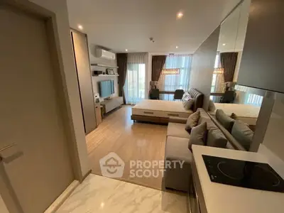 Modern studio apartment with open layout and stylish decor