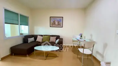 Cozy living room with modern furniture and natural light