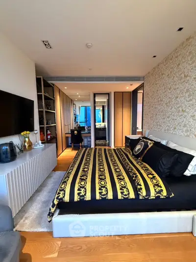 Luxurious bedroom with elegant decor and spacious layout