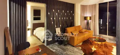 Luxurious modern living room with stylish decor and cozy ambiance