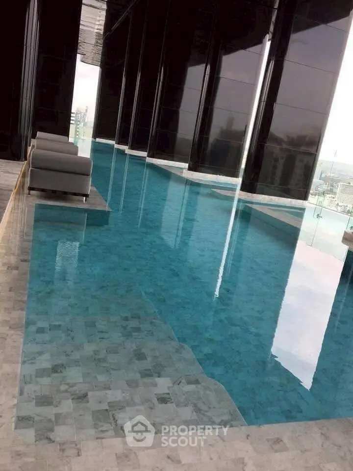 Luxurious rooftop infinity pool with stunning city views