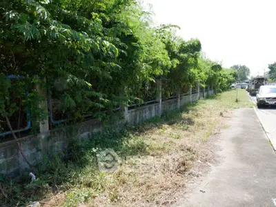 Vacant land with lush greenery and potential for development in a serene neighborhood.