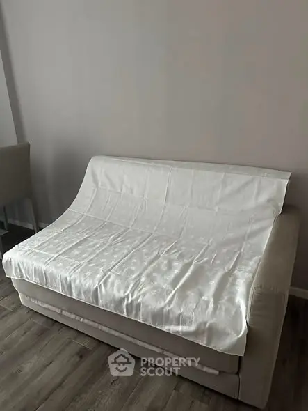 Cozy living room with modern sofa and elegant decor